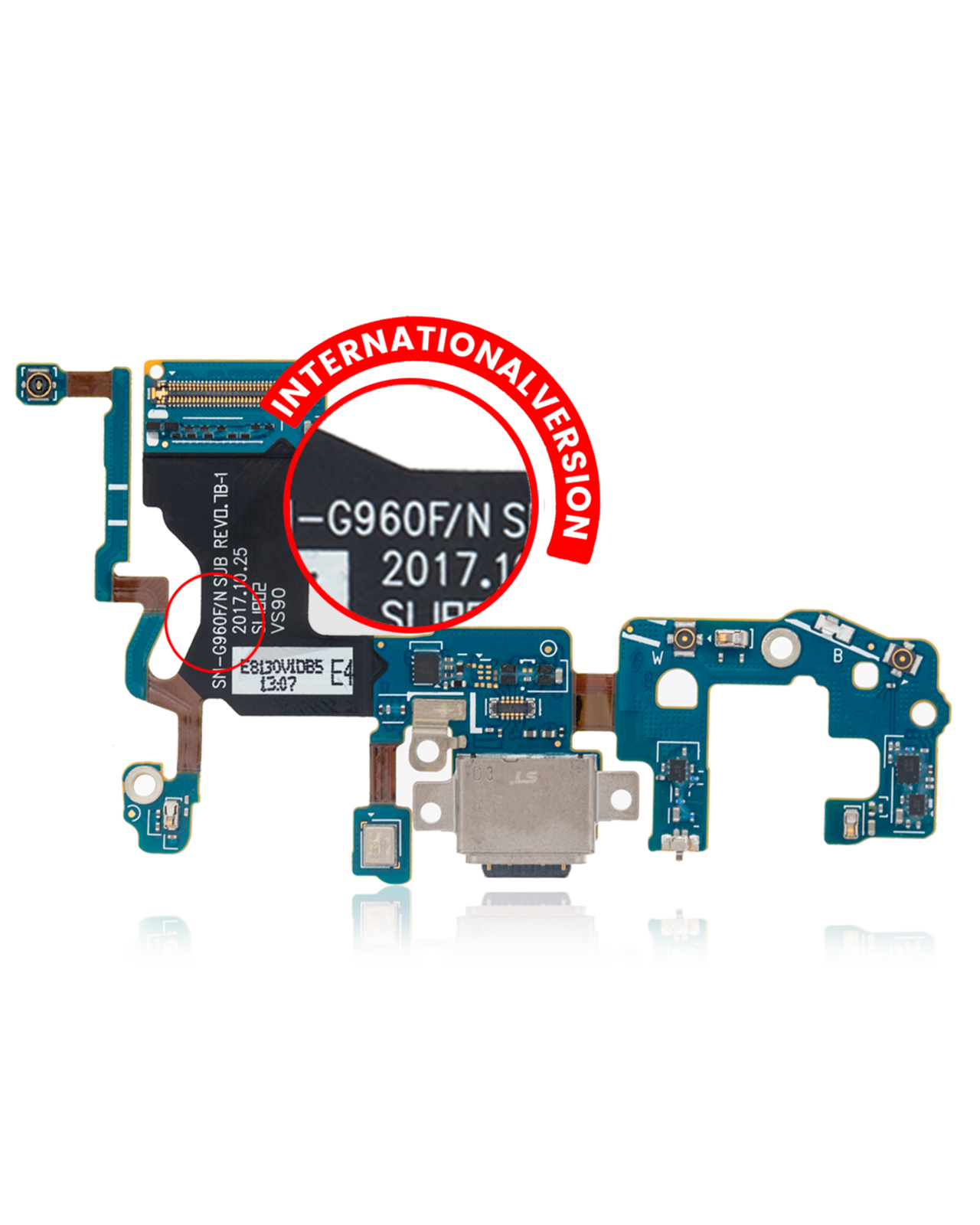 Charging Port With Flex Cable For Samsung Galaxy S9 (G960F) (International Version)
