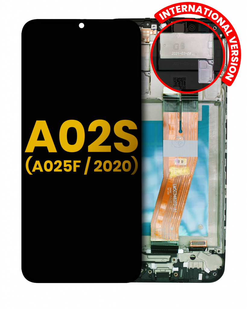 LCD Assembly With Frame For Samsung Galaxy A02S (A025F / 2020) (International Version) (Refurbished) (All Colors)