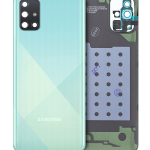 Back Cover Glass With Camera Lens For Samsung Galaxy A71 (A715 / 2020) (Service Pack) (Prism Crush Blue)