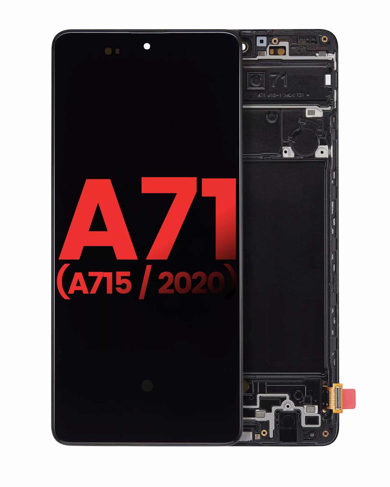 OLED Assembly With Frame For Samsung Galaxy A71 (A715 / 2020) (6.67") (Aftermarket Plus: Soft) (All Colors)