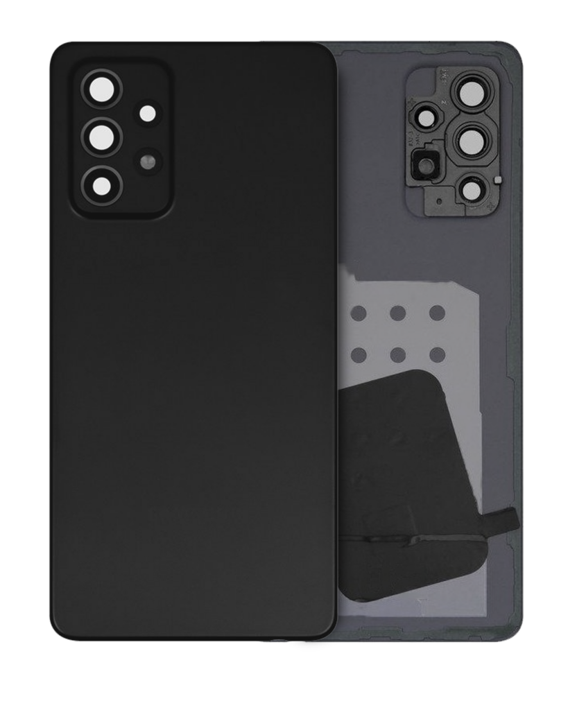 Back Cover Glass With Camera Lens For Samsung Galaxy A52s (A528 / 2021) (Service Pack) (Awesome Black)