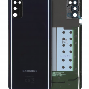 Back Cover Glass With Camera Lens For Samsung Galaxy A41 (A415 / 2020) (Service Pack) (Prism Crush Black)