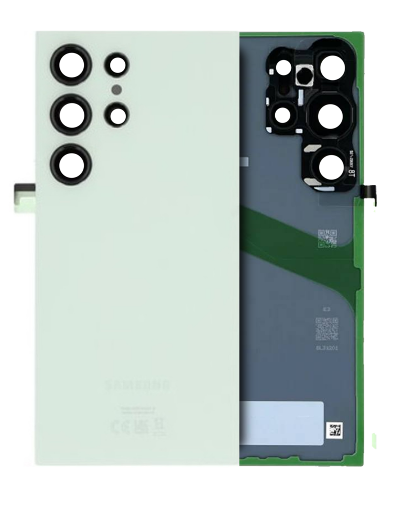 Back Cover Glass With Camera Lens For Samsung Galaxy S24 Ultra (Service Pack) (Titanium Green)