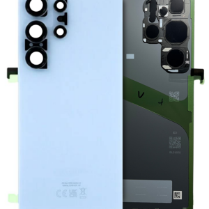 Back Cover Glass With Camera Lens For Samsung Galaxy S24 Ultra (Service Pack) (Titanium Blue)