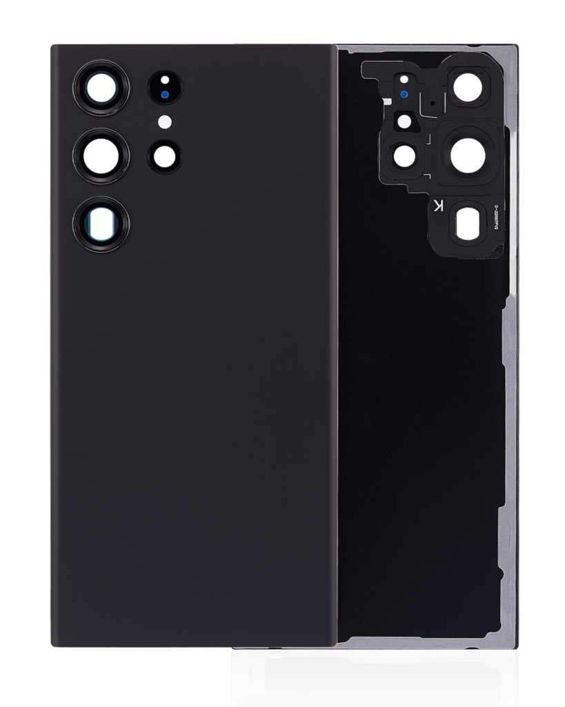 Back Cover Glass With Camera Lens For Samsung Galaxy S23 Ultra (Service Pack) (Phantom Black)