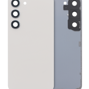 Back Cover Glass With Camera Lens For Samsung Galaxy S23 (Service Pack) (Cream)