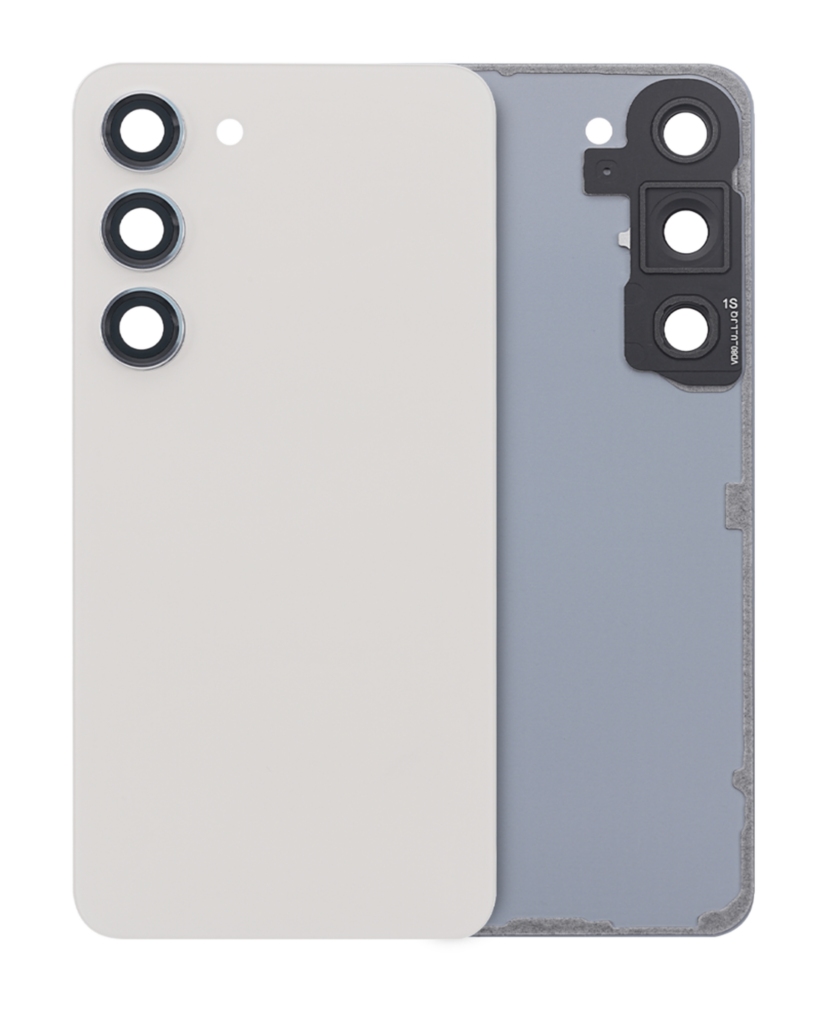 Back Cover Glass With Camera Lens For Samsung Galaxy S23 (Service Pack) (Cream)