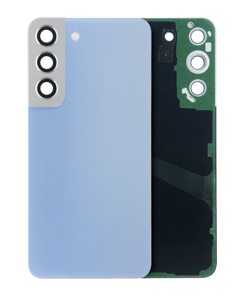 Back Cover Glass With Camera Lens For Samsung Galaxy S22 Plus (Service Pack) (Sky Blue)