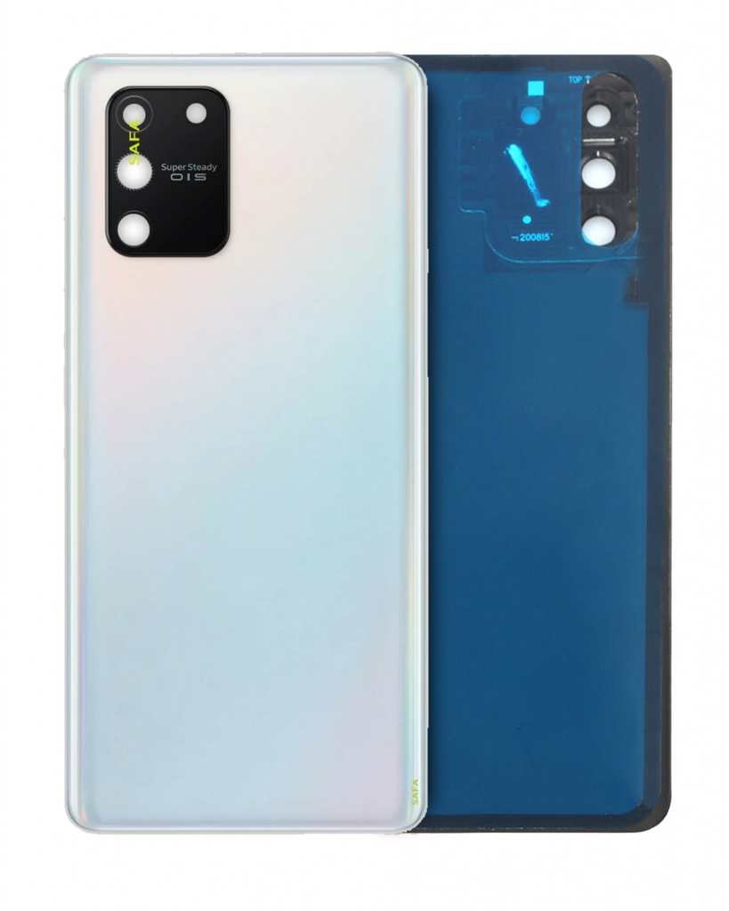 Back Cover Glass With Camera Lens For Samsung Galaxy S10 Lite (Service Pack) (Prism White)