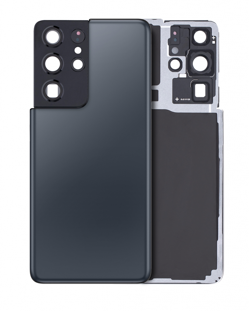 Back Cover Glass With Camera Lens For Samsung Galaxy S21 Ultra (Service Pack) (Phantom Navy)