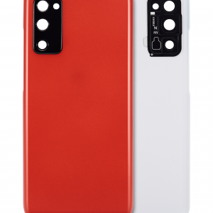 Back cover Glass With Camera Lens For Samsung Galaxy S20 FE 5G (Aftermarket Plus) (Cloud Red)
