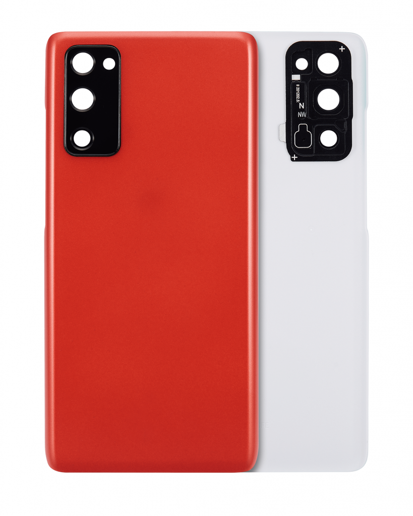 Back cover Glass With Camera Lens For Samsung Galaxy S20 FE 5G (Aftermarket Plus) (Cloud Red)
