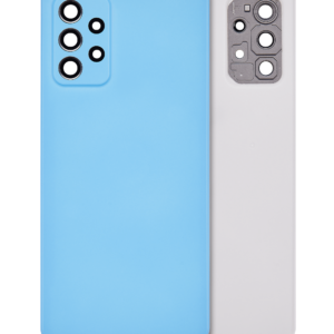 Back Cover Glass With Camera Lens For Samsung Galaxy A72 (A725 / 2021) (Service Pack) (Blue)