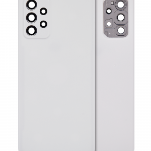 Back Cover Glass With Camera Lens For Samsung Galaxy A72 (A725 / 2021) (Service Pack) (White)