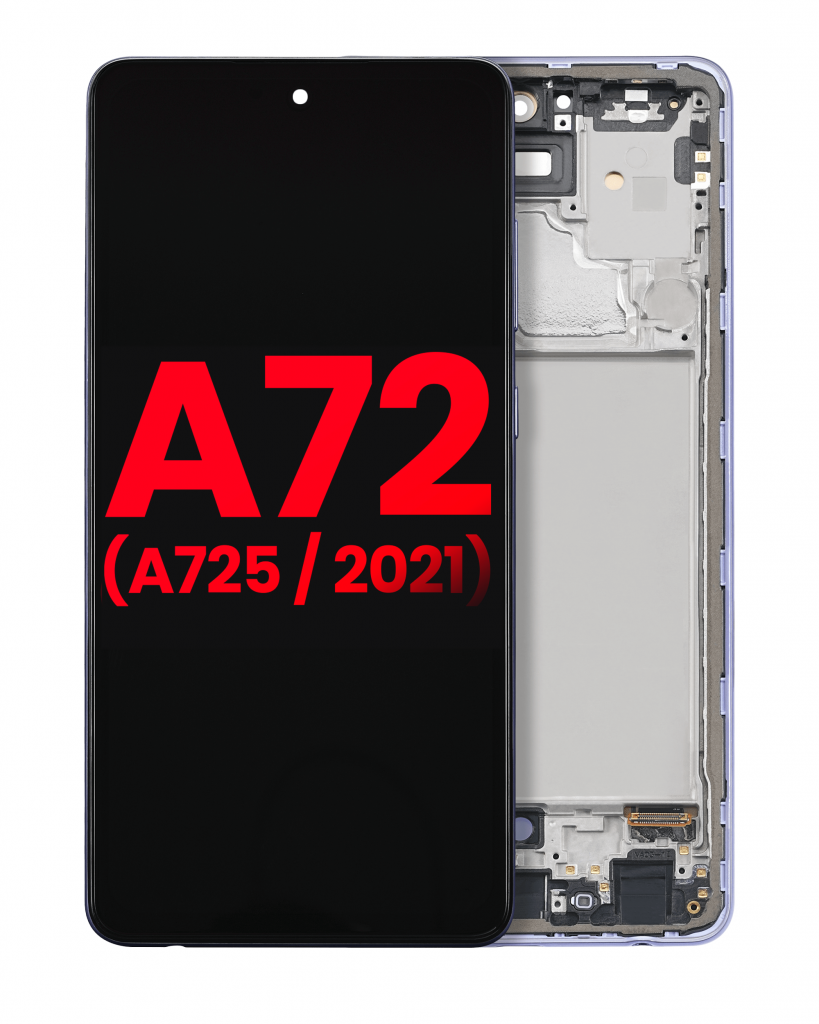 OLED Assembly With Frame For Samsung A72 (A725 / 2021) (6.67") (Aftermarket Plus) (Awesome Violet)