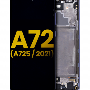 OLED Assembly With Frame For Samsung Galaxy A72 (A725 / 2021) (Refurbished) (Awesome Violet)