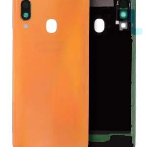 Back Cover Glass With Camera Lens For Samsung Galaxy A40 (A405 / 2019) (Service Pack) (Orange)