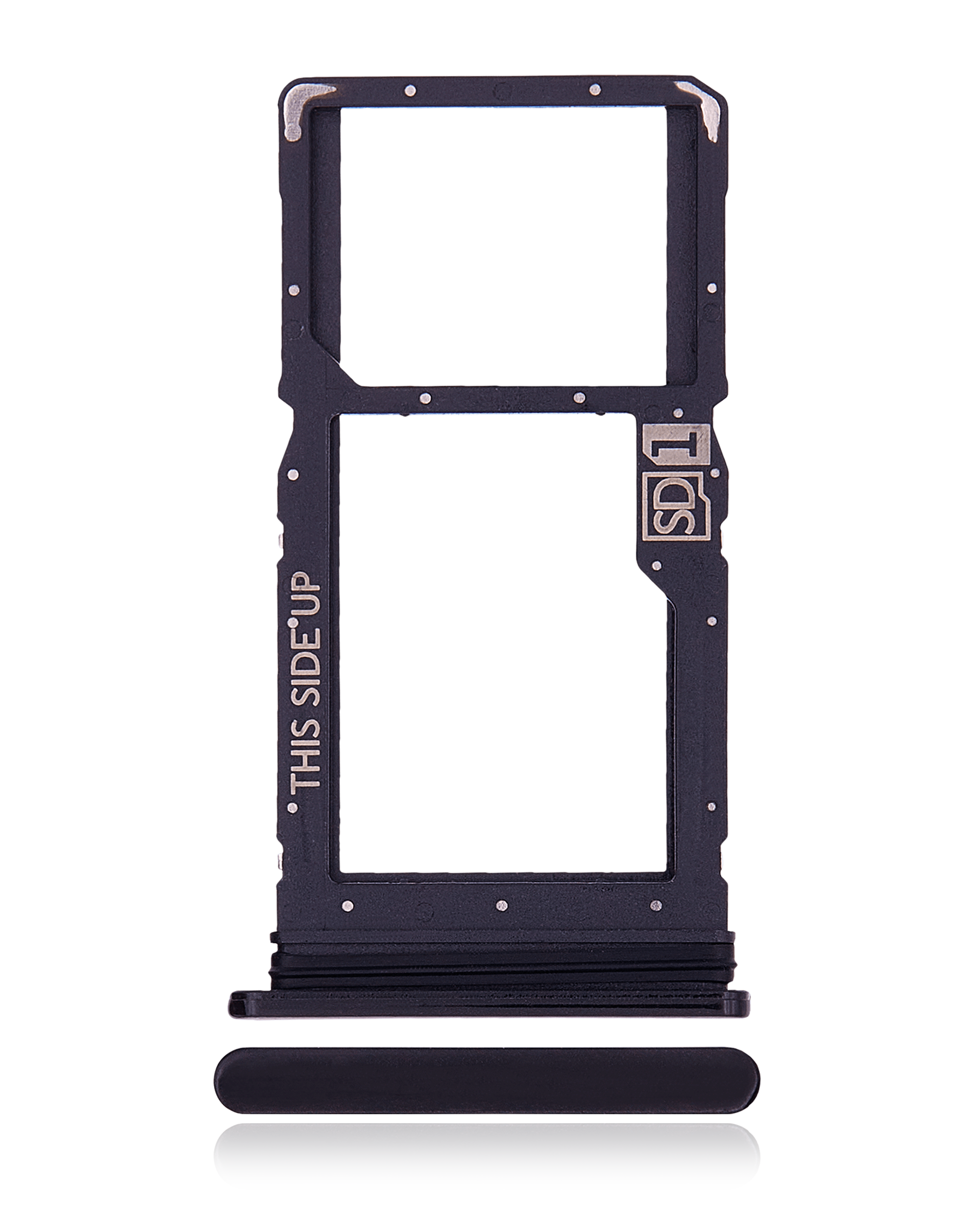 Single Sim Card Tray For Motorola Moto G8 Power / Moto G Power (XT2041 / 2020) (Genuine OEM) (Smoke Black)
