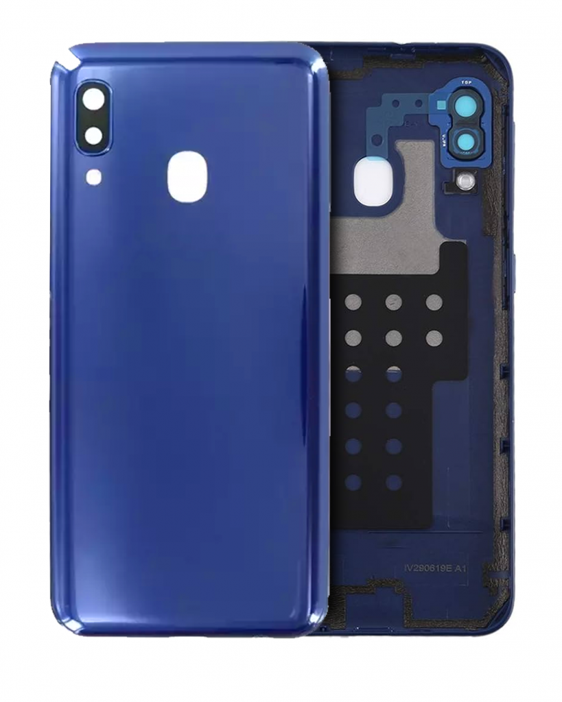 Back Cover Glass With Camera Lens For Samsung Galaxy A20E (A202 / 2019) (Service Pack) (Blue)