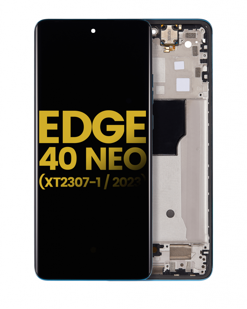 OLED Assembly With Frame For Motorola Moto Edge 40 Neo (XT2307-1 / 2023) (Refurbished) (Caneel Bay)