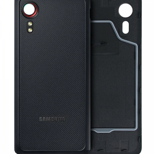 Back Cover Glass With Camera Lens For Samsung Galaxy Xcover 5 (Service Pack) (Black)