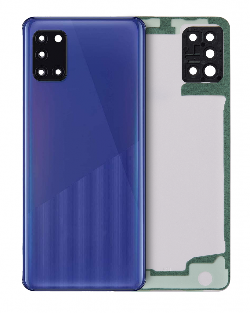 Back Cover Glass With Camera Lens For Samsung Galaxy A31 (A315 / 2020) (Service Pack) (Blue)