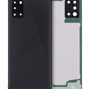 Back Cover Glass With Camera Lens For Samsung Galaxy A31 (A315 / 2020) (Service Pack) (Black)