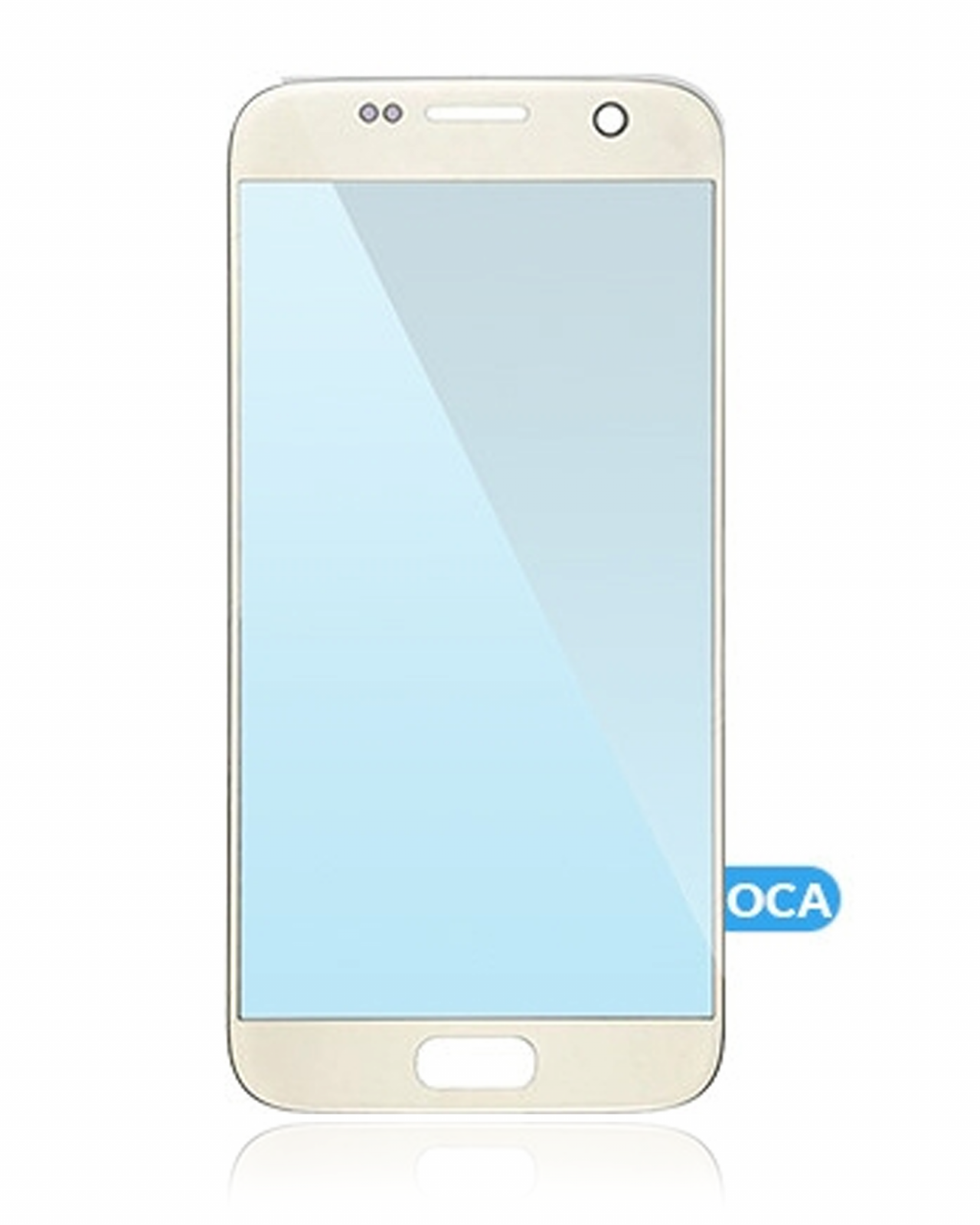 Front Glass With OCA Pre-Installed For Samsung Galaxy S7 (Gold)