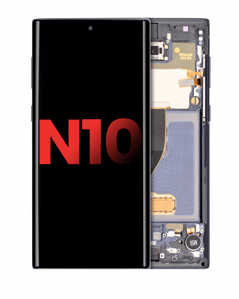 OLED Assembly With Frame For Samsung Galaxy Note 10 (Aftermarket Plus) (Aura Black)