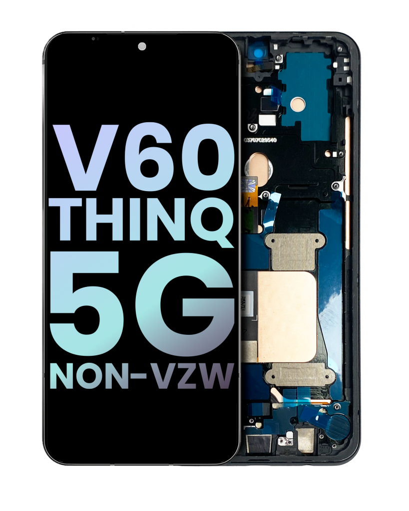 OLED Assembly With Frame For LG V60 ThinQ 5G (Non-Verizon 5G UW Frame) (Genuine OEM) (Black)