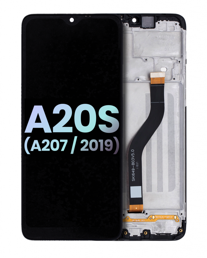 LCD Assembly With Frame For Samsung Galaxy A20s (A207 / 2019) (Service Pack) (All Colors)