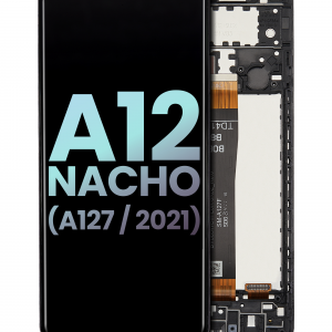 LCD Assembly With Frame For Samsung Galaxy A12 Nacho (A127 / 2021) (Service Pack) (Black)