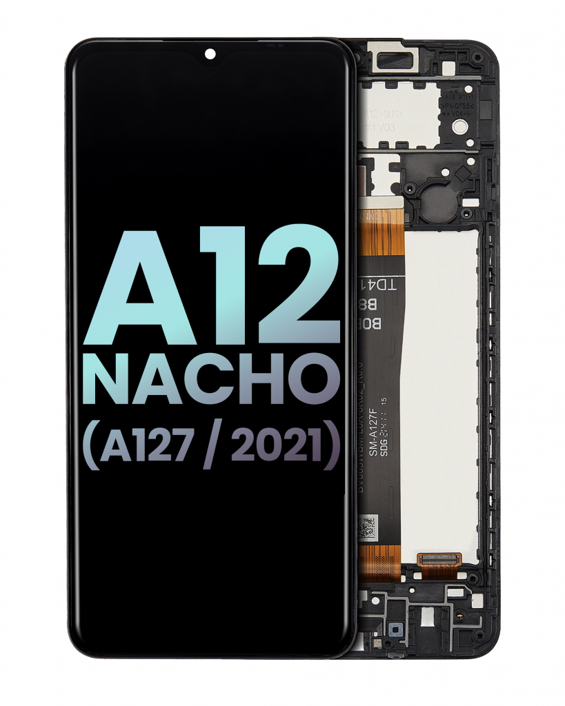 LCD Assembly With Frame For Samsung Galaxy A12 Nacho (A127 / 2021) (Service Pack) (Black)