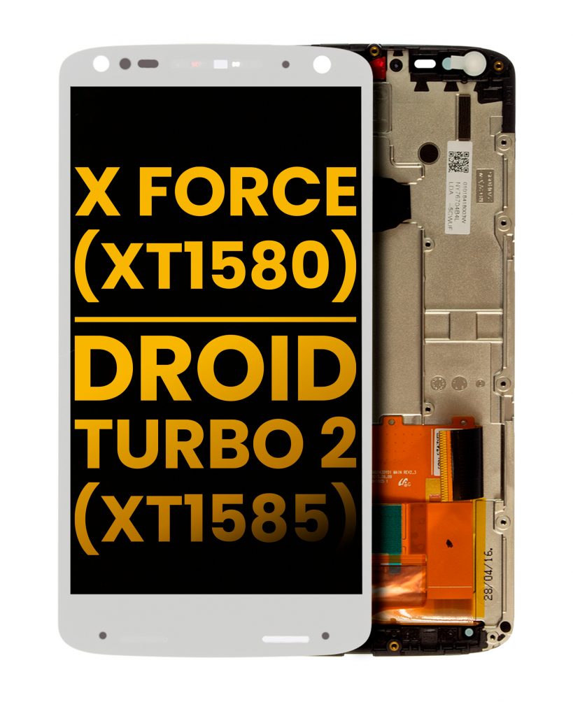 LCD Assembly With Frame For Motorola Moto X Force (XT1580 / 2015) / Droid Turbo 2 (XT1585 / 2015) (Refurbished) (White)
