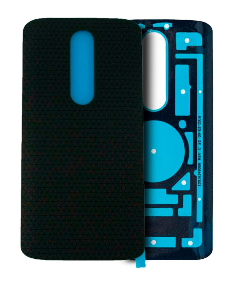Back cover Glass For Motorola Moto Droid Turbo 2 (XT1585 / 2015) Moto X Force (XT1580 / 2015) (Genuine OEM) (Black)