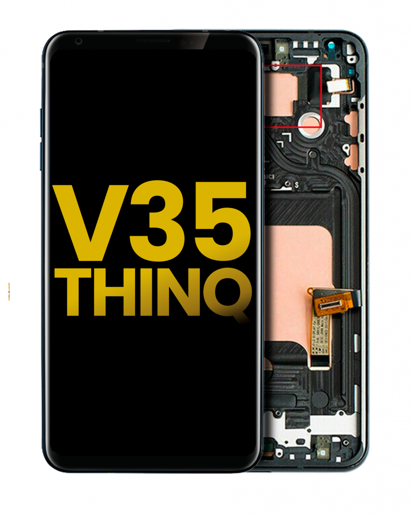 OLED Assembly With Frame For LG V35 ThinQ (Refurbished) (Aurora Black)