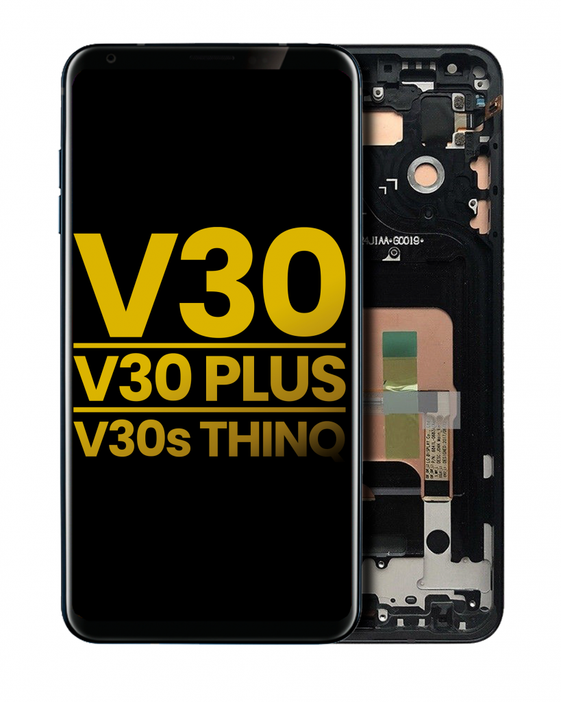 OLED Assembly With Frame For LG V30 / V30 Plus / V30S ThinQ (Refurbished) (Aurora Black)