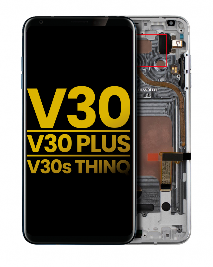 OLED Assembly With Frame For LG V30 / V30 Plus / V30S ThinQ (Refurbished) (Cloud Silver)