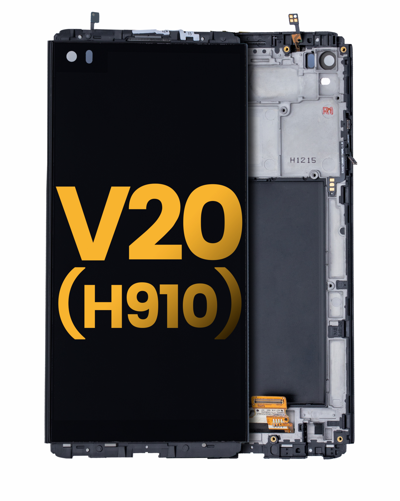 LCD Assembly With Frame For LG V20 (H910) (Refurbished) (Black)