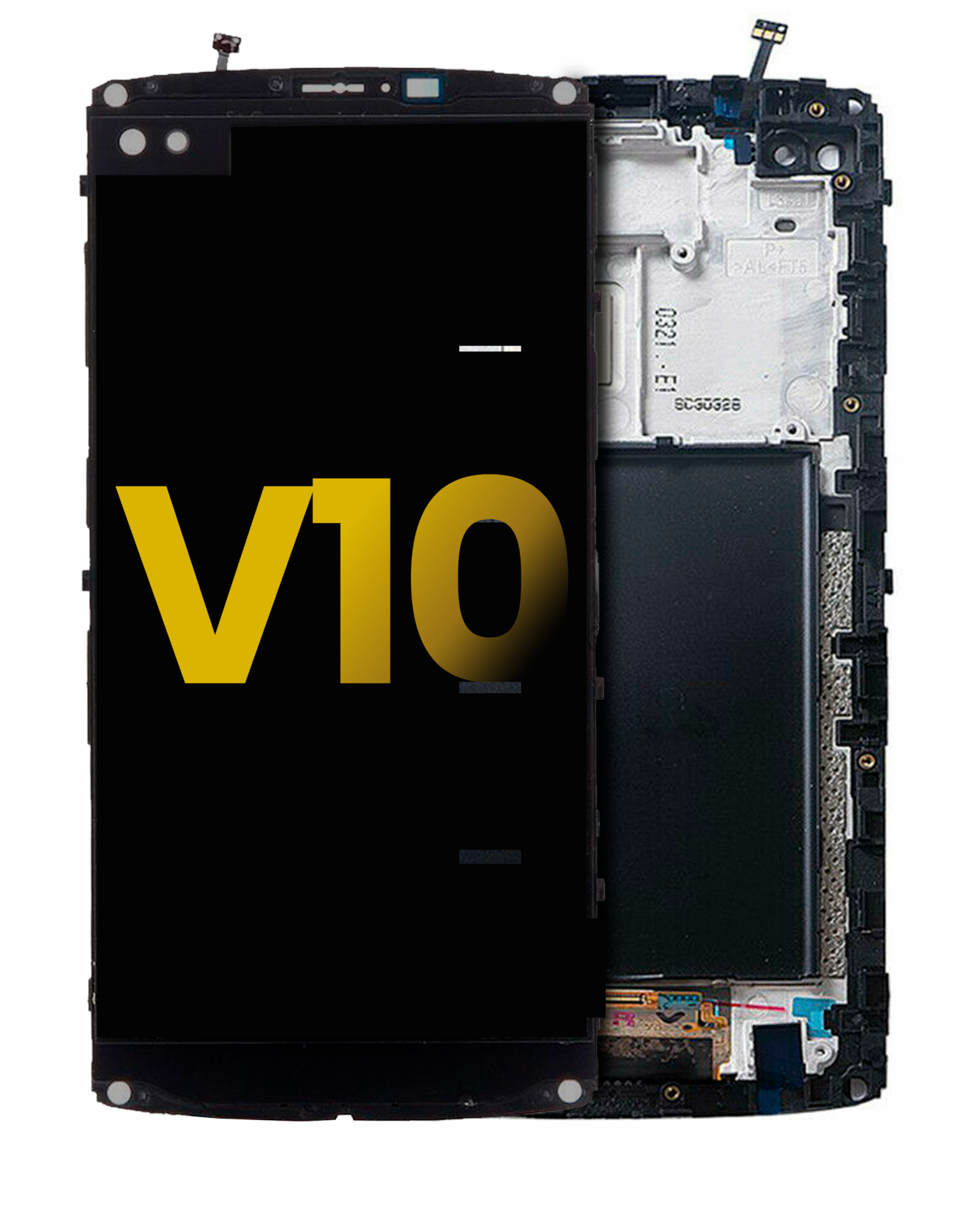 LCD Assembly With Frame For LG V10 (Refurbished) (Black)