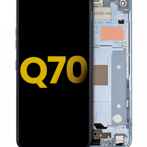LCD Assembly With Fame For LG Q70 (Refurbished) (Mirror Blue)