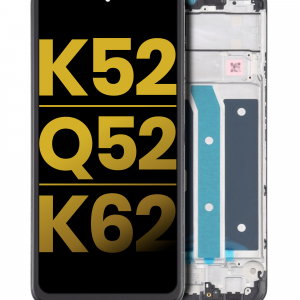 LCD Assembly With Frame For LG K52 / Q52 / K62 (Refurbished) (Black)
