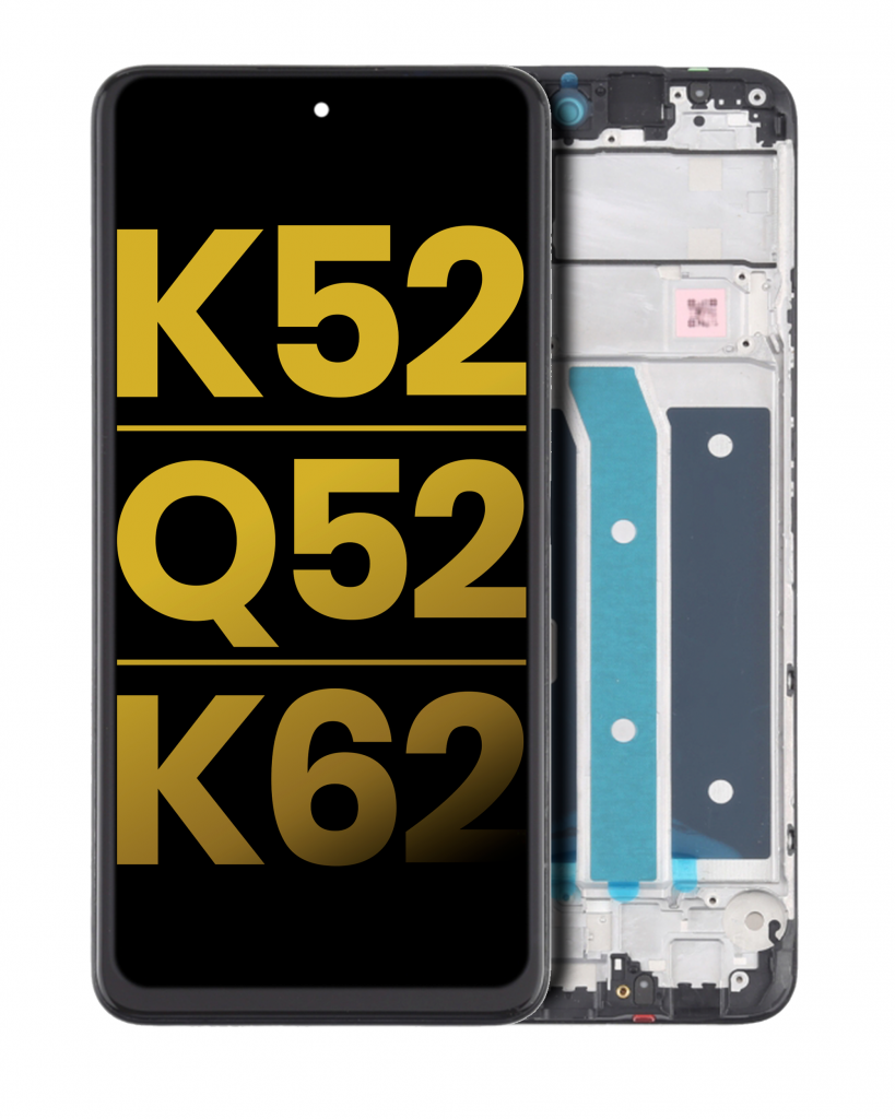 LCD Assembly With Frame For LG K52 / Q52 / K62 (Refurbished) (Black)