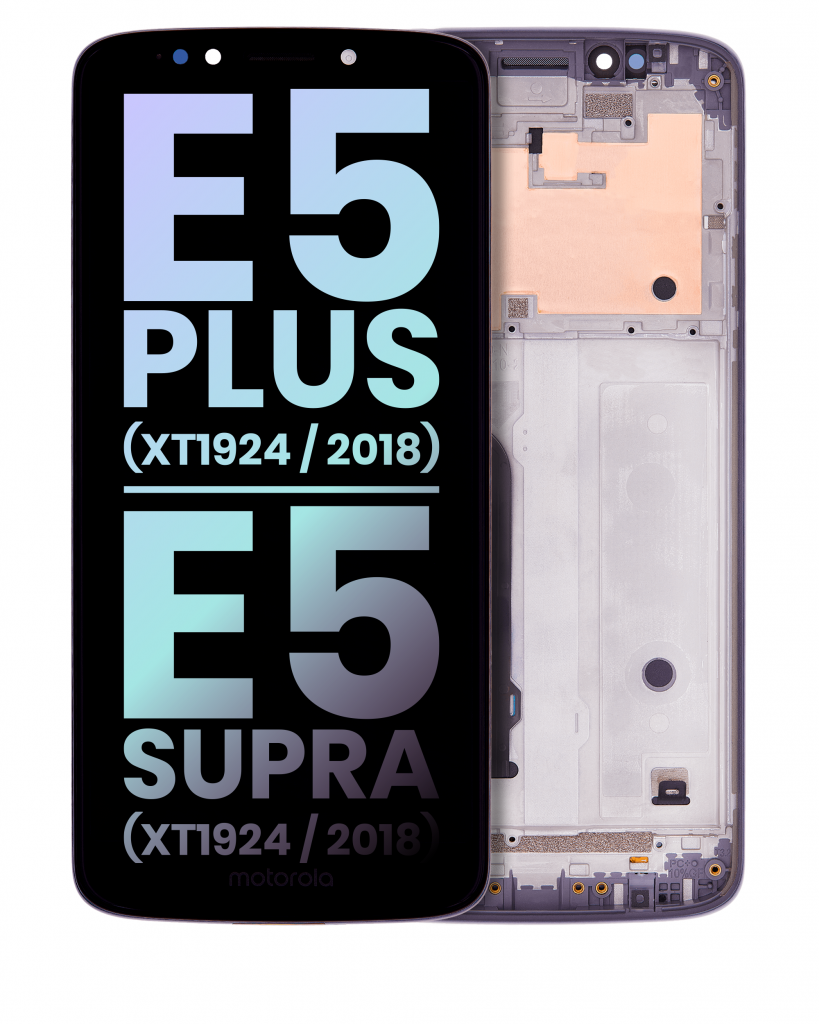 LCD Assembly With Frame For Motorola Moto E5 Plus (XT1924 / 2018) / E5 Supra (XT1924 / 2018) (159MM) (US Version) (Genuine OEM) (Gray)