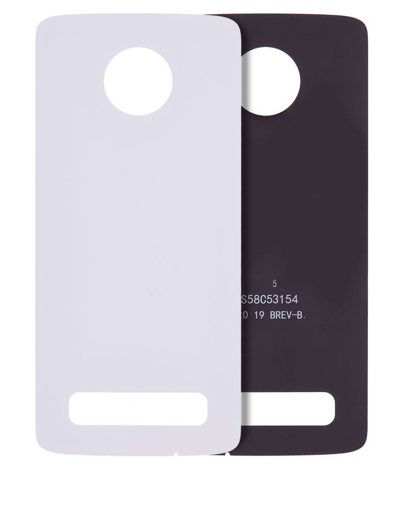 Back cover Glass For Motorola Moto Z4 (XT1980-3 / XT1980-4 / 2019) (Genuine OEM) (White)