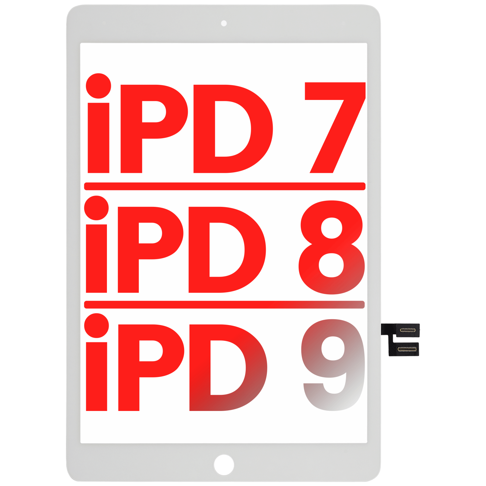Digitizer For iPad 7 (2019) / iPad 8 (2020) / iPad 9 (2021) (Aftermarket Plus) (White)