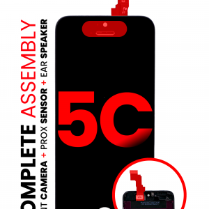 Complete LCD Assembly For iPhone 5C (With Front Camera: Prox Sensor & Ear Speaker) (Aftermarket Plus: Tianma) (Black)