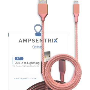 Non-MFI USB Type A To Lightning Cable (AmpSentrix) (Infinity) (Pink)