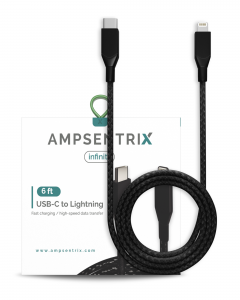 Non-MFI USB Type C To Lightning Cable (AmpSentrix) (Infinity) (Black)