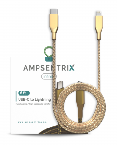Non-MFI USB Type C To Lightning Cable (AmpSentrix) (Infinity) (Gold)